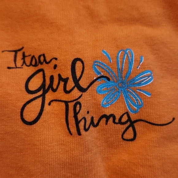 A Girl Thing Vibrant Orange Tee - Picture 2 of 5